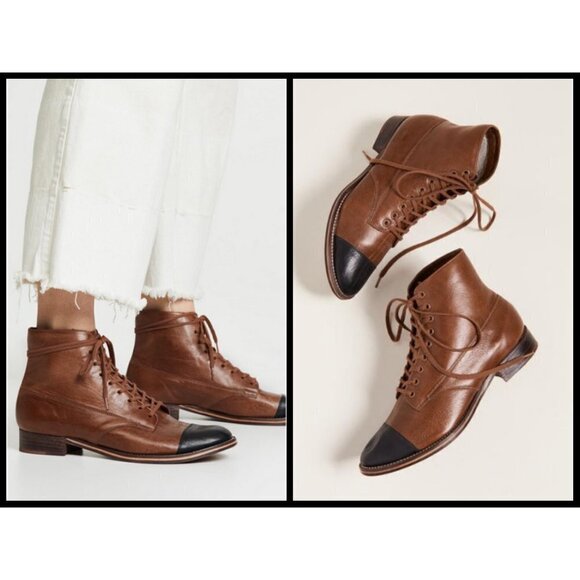 💕THE GREAT💕 The Cap Toe Boxcar Boot ~ Hickory Brown/Black 10 NWT - Picture 3 of 16
